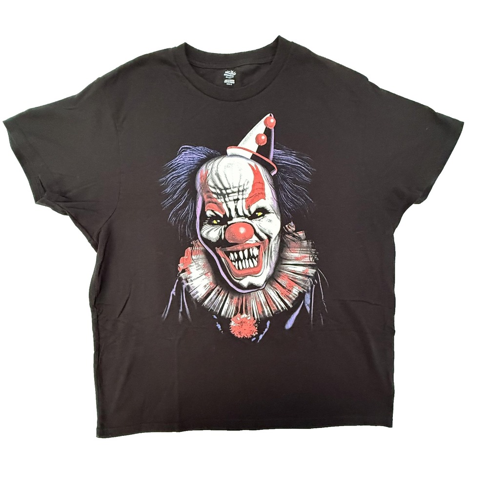 Celebrate! Halloween Shirt Mens XL Black Scary Clown Graphic Horror T-Shirt